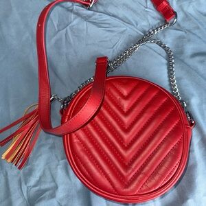 Red Quilted Crossbody Bag